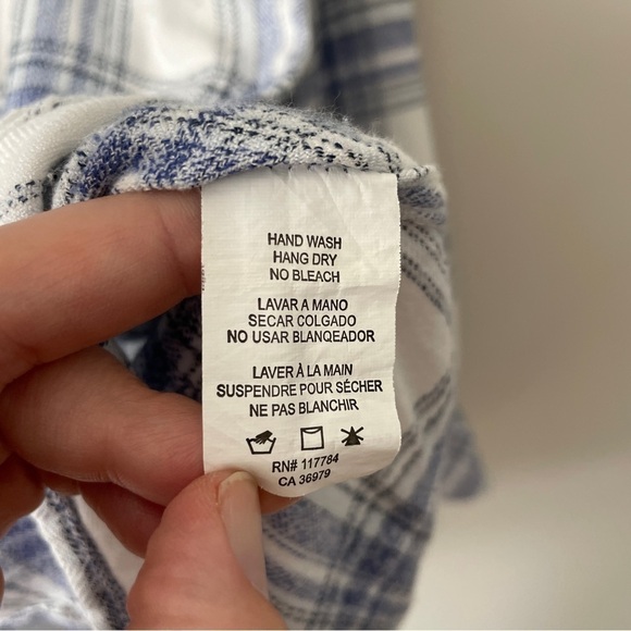 RAILS Hunter Plaid Blue White Button Down XS - Picture 5 of 7